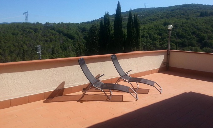 Chiocchio Apartment | Sezzate40 - Top view on Chianti Hills