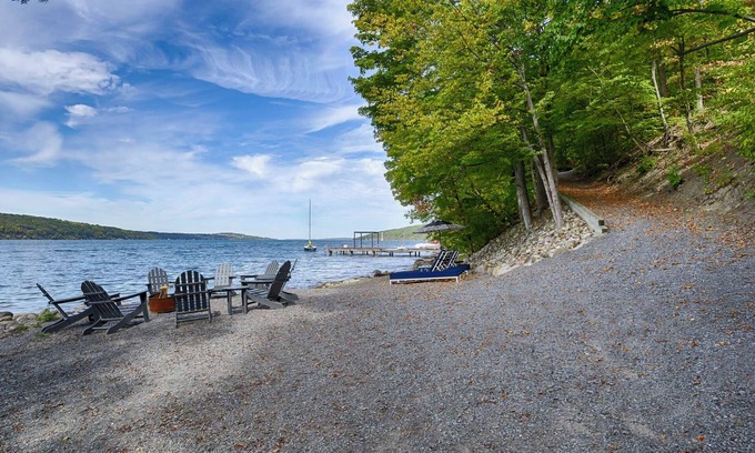 Rushville House | Shale Point Beach: "200ft of Prime Canandaigua Lakefront!"