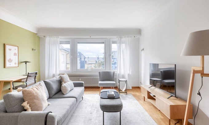 Limpertsberg Apartment | Sleek Limpertsberg 2BR w/Balcony, nr Bus Station, by Blueground