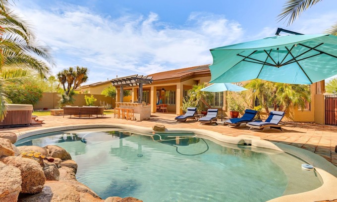 Estrella Mountain Ranch House | Sonoran Getaway in Goodyear: Amazing Pool, Spacious Backyard, near Golf & Hiking