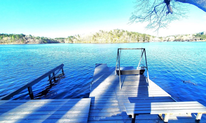 Jones Mills House | Spacious 4-bed, 3-bath home located on Lake Catherine with pool and boat dock