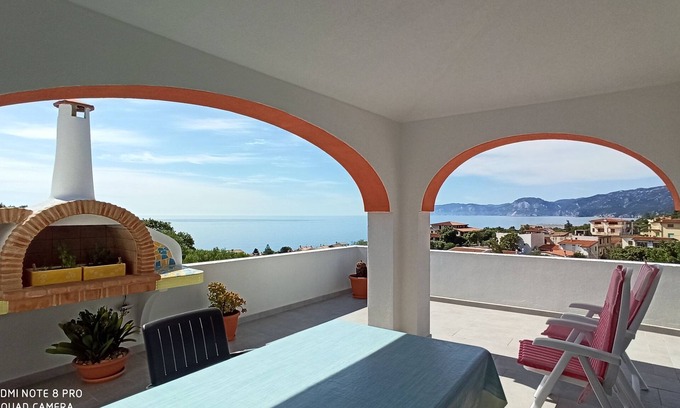 Cala Gonone Apartment | Spectacular Gulf View from Cannas House: Ideal for families, athletes