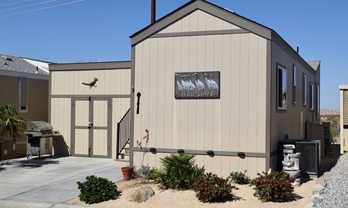 Desert Hot Springs Resort | Spectacular Desert Tiny Home with Views and Mineral Hot Springs