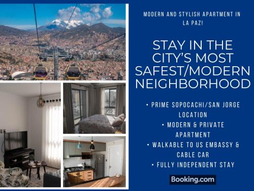 Downtown La Paz Apartment | Spectacular view in modern neighborhood of La Paz!
