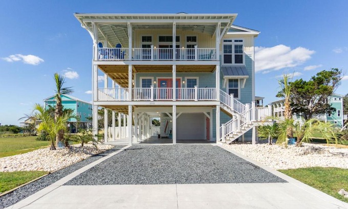 Yaupon Beach House | Stairway to Haven by Oak Island Accommodations