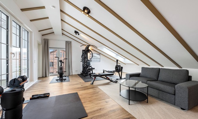 Rosenhagen Apartment | Strandhafer Rosenhagen - modern, maisonette, fitness area, flooded with light