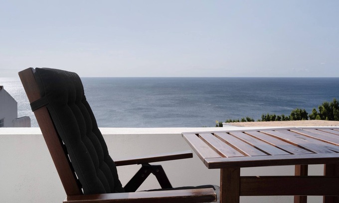 Calheta de Nesquim Apartment | Studio Apartment 'Casa Da Vigia Estúdio Vista Mar' with Sea View, Private Garden and Wi-Fi