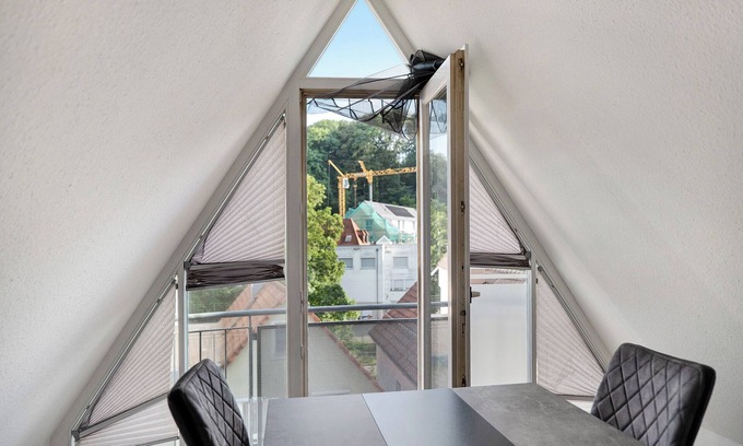 Bad Waldsee Apartment | Studio Apartment 'Fewo-4u' in the City of Bad Waldsee with Balcony and Wi-Fi