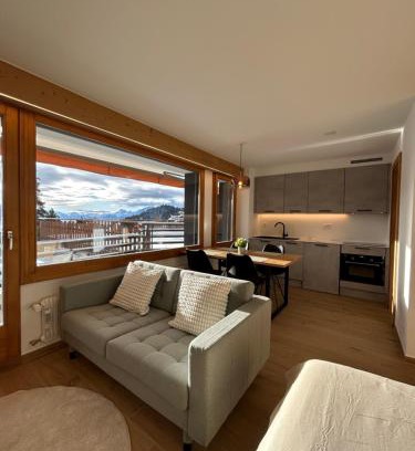 Randogne Apartment | Studio moderne et cosy avec piscine et sauna