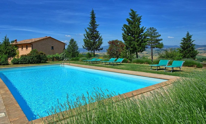 San Casciano dei Bagni Villa | Stunning private villa for 12 guests with WIFI, private pool, TV, patio, panoramic view and park...