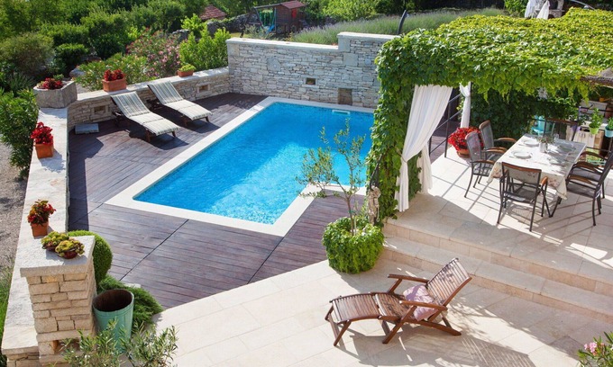Trget Villa | Stunning private villa with private pool, hot tub, A/C, WIFI, TV, terrace and pets allowed