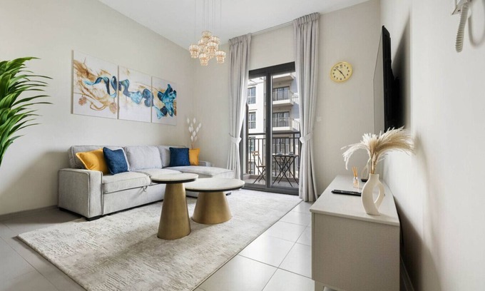 Madinat Zayed Apartment | Stylish 1BR in Safi | Balcony, Pool, Gym | Town Square Dubai