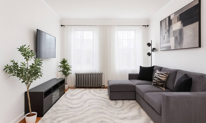 Weehawken Apartment | Stylish 1BR with NYC Views. Steps 2 Bus & 10 Mins to NYC