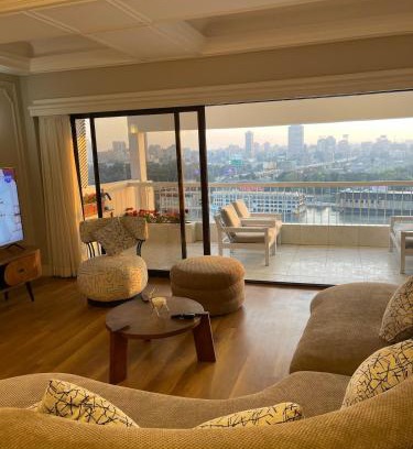 Downtown Cairo Apartment | Stylish 3BR Apartment with Stunning Nile View