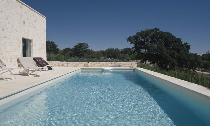 Ostuni Villa | Stylish modern villa with pool, set in 1.5 acres of woodland and olive groves