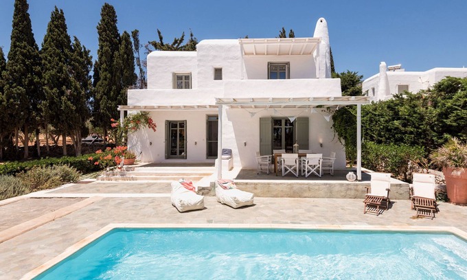 Drios Villa | SUN DROP VILLA I with private pool, on Drios Beach, Paros