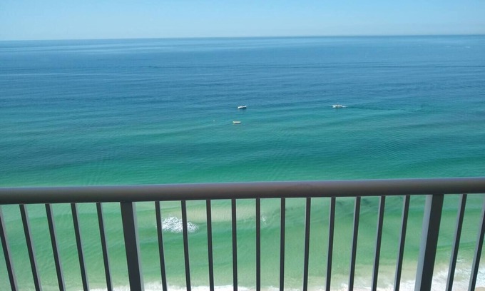 Long Beach Condo | Sweeping 200' high views of the Gulf and sunsets at the pristine Majestic resort