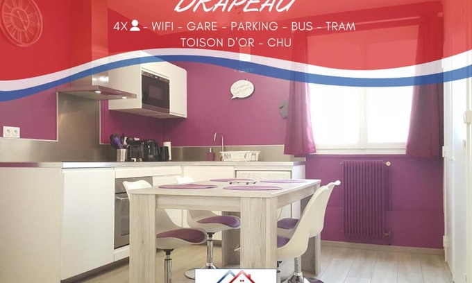 Maladiere Apartment | SWEETHOME DIJON - Drapeau