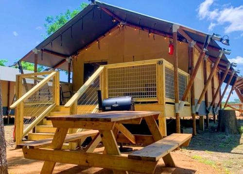 Fentress Other | Texas Creekside Safari Tent Glamping Perfect for Nature Retreats for Water Sports Enthusiasts
