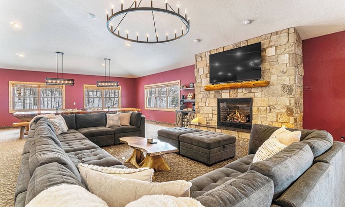 Petoskey Cabin | The Lodge | Private Heated Indoor Pool and Hot Tub