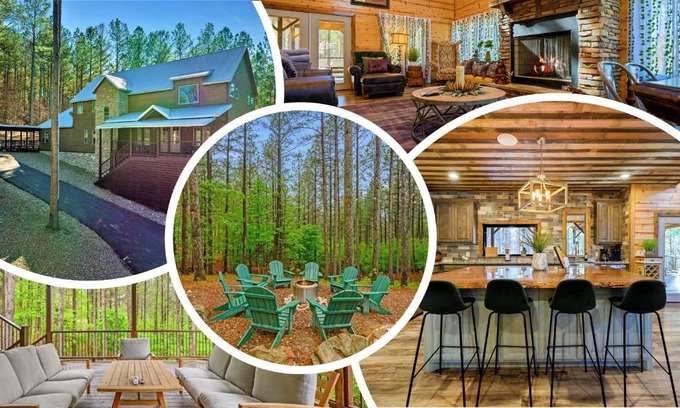 Broken Bow House | The Nomi Lodge - Sleeps 28 - Gorgeous Rustic Cabin, Centrally Located, Tons of Amenities