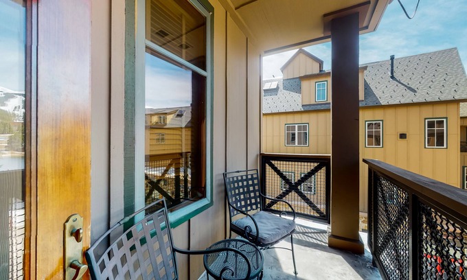 Peak 9 Condo | Third-floor, mountain view ski condo with pool, hot tubs, WiFi, & gas fireplace