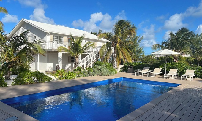 Great Harbour Cay Villa | This Is It Main House. PRIVATE POOL! Housekeeping daily. Beachfront.