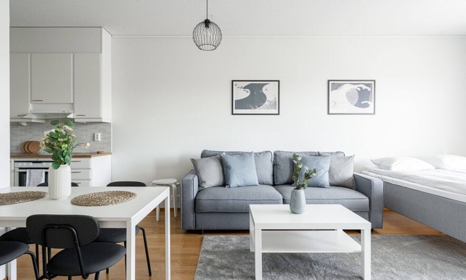 Tampere Apartment | Top Floor 1BR Home with Parking, Sauna & Balcony