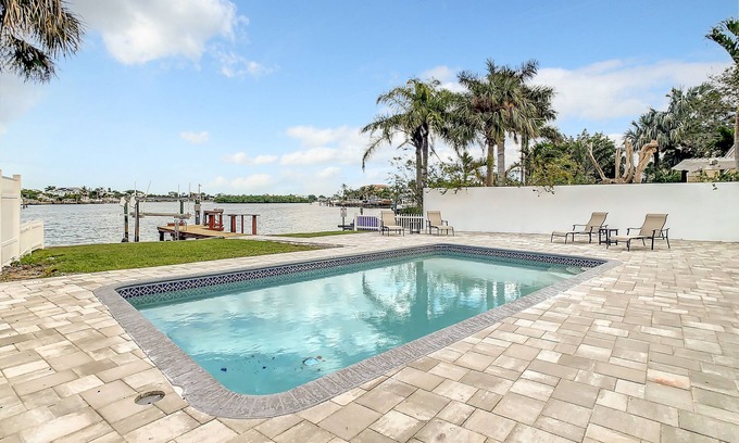 Indian Rocks Beach House | Tranquil Waterfront Pool Home
