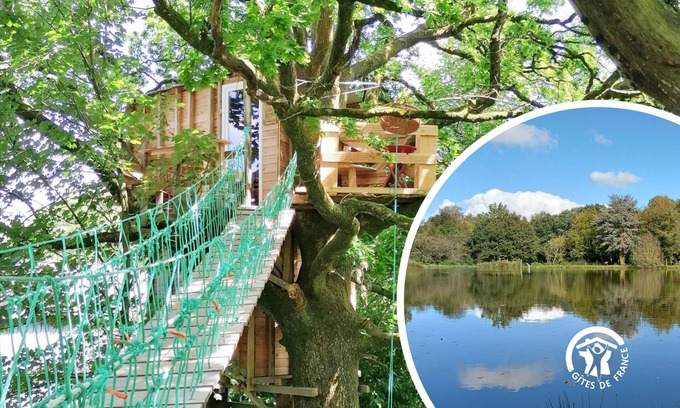 Saint-Thomas-de-Courceriers Bed & Breakfast | "Treehouse Retreat with Pool, Farm Animals & Fishing in Saint-Thomas-de-Courceriers"