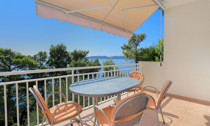Brela Apartment | Two bedroom apartment with terrace and sea view Brela, Makarska (A-6688-d)