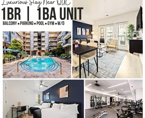 Cherry Apartment | Unique 1BD - 5 Min DT, Gym, Parking, W-D - Sleeps 6