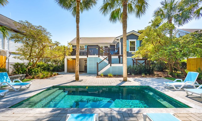 Isle of Palms House | Updated 3 bedroom home, walk to beach, private pool, screened porch!