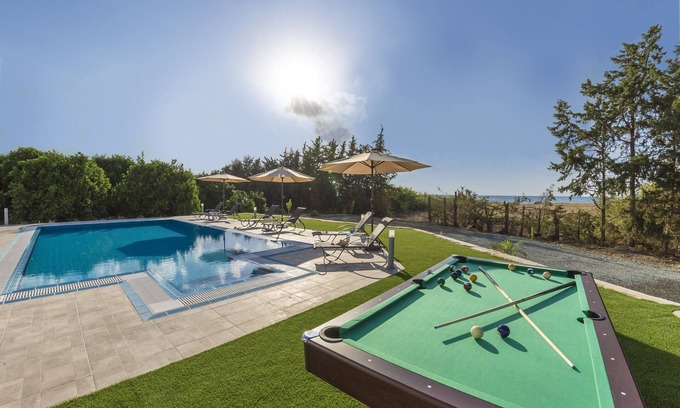 Polis Villa | Villa Ammoyiali on the Beach - a large modern villa that sleeps 8 guests in 4 bedrooms