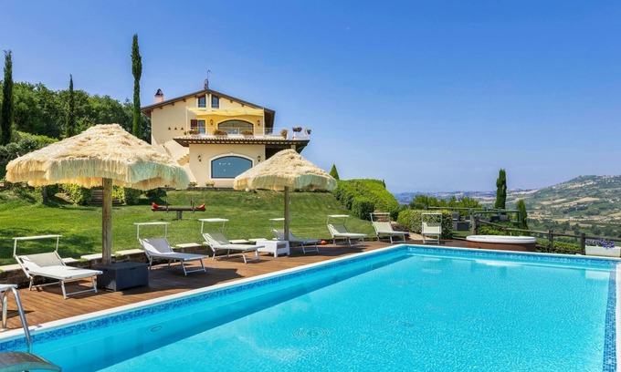 Campofilone Villa | Villa Eden with panoramic pool and wonderful sea view, just 7 km from the beaches of Pedaso