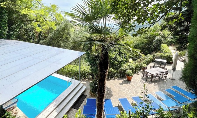 Toscolano Maderno Villa | Villa in the countryside with 2 apartments, private swimming pool, party room and lake view