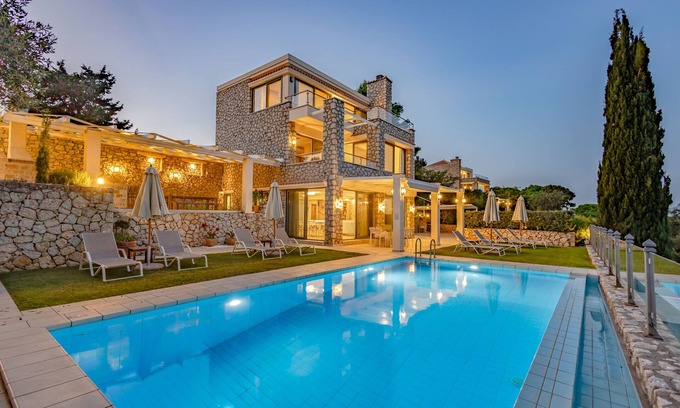Lygia Villa | Villa Isabelle, a superb 5 bedroom villa, overlooking the Ionian Pelagus!