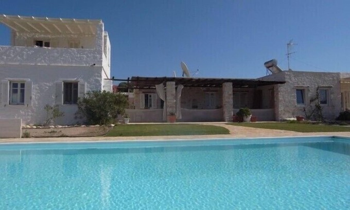 Naousa Villa | Villa Naousa, perfect for 2 families, Pool, Sea view