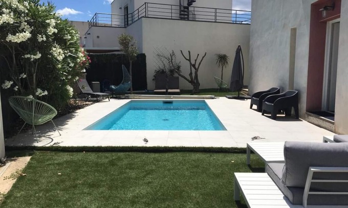 Sete Villa | Villa Palangrier with swimming pool, 5 minutes walk from the beaches in the VILLEROY sector