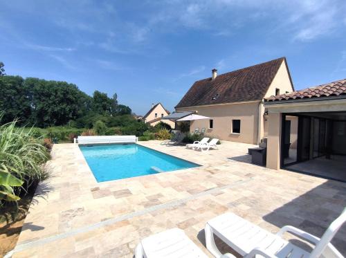 Saint-Crepin-et-Carlucet Villa | Villa Poujol en Dordogne, piscine chauffée