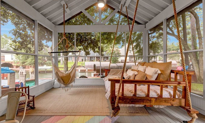Walden on Lake Conroe House | Waterfront Home on Lake Conroe with a private dock and covered boat lift.