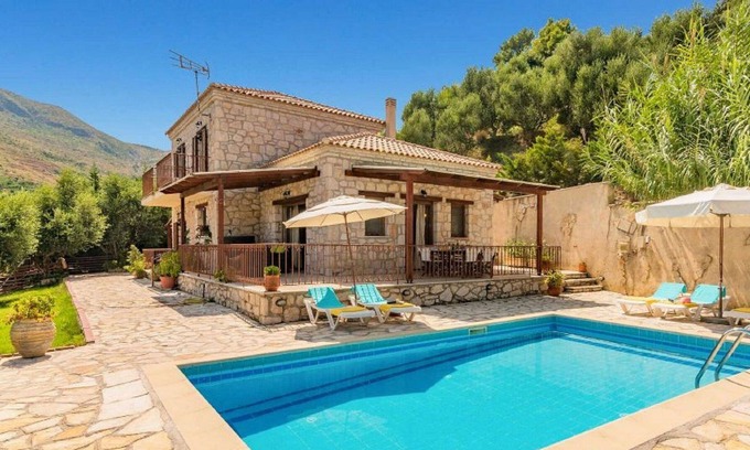 Argassi Villa | Wonderful private villa with private pool, A/C, WIFI, TV, balcony, panoramic view and parking