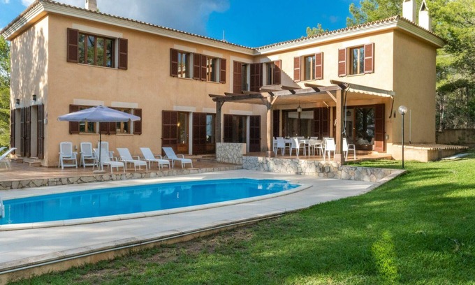 Bunyola Villa | Wonderful private villa with hot tub, private pool, WIFI, A/C, TV, patio, panoramic view and par...