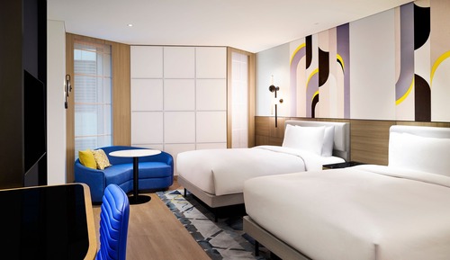 Deluxe Room, 2 Double Beds, Non Smoking, City View