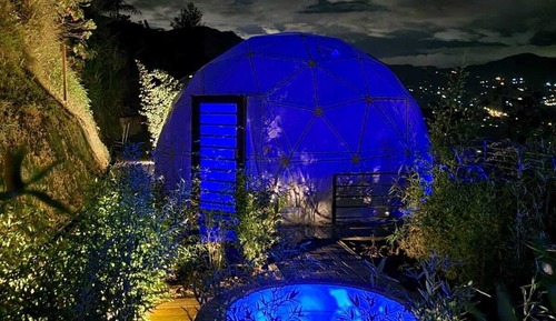 Luxury Tent, 1 Queen Bed, Hot Tub, Mountain View