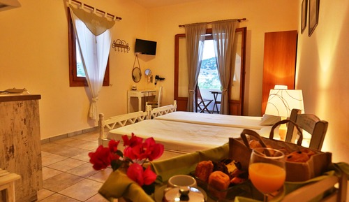 Basic Studio, 2 Twin Beds, Hot Tub, Garden View