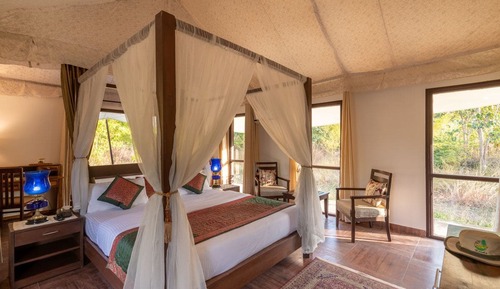Luxury Tent, 1 King Bed, Pool View