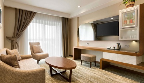 Suite, 1 Queen Bed, Refrigerator