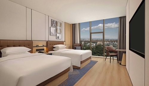 Room, 2 Double Beds, City View