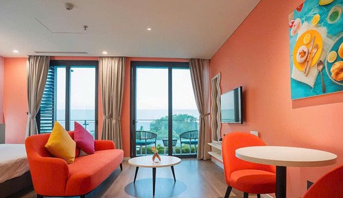 Standard Apartment, Balcony, Beach View